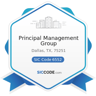 Principal Management Group - SIC Code 6552 - Land Subdividers and Developers, except Cemeteries