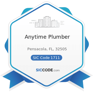 Anytime Plumber - SIC Code 1711 - Plumbing, Heating and Air-Conditioning