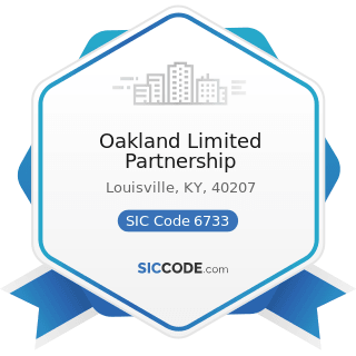 Oakland Limited Partnership - SIC Code 6733 - Trusts, except Educational, Religious, and...