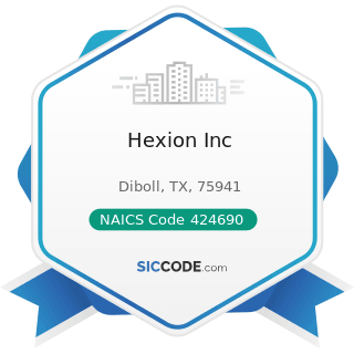 Hexion Inc - NAICS Code 424690 - Other Chemical and Allied Products Merchant Wholesalers