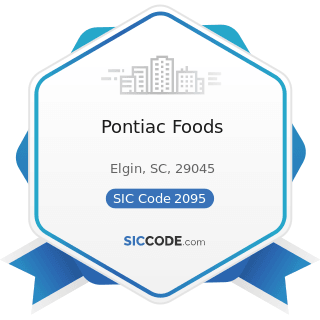 Pontiac Foods - SIC Code 2095 - Roasted Coffee