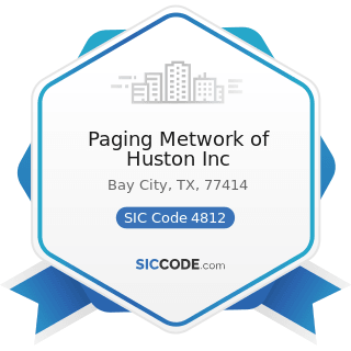 Paging Metwork of Huston Inc - SIC Code 4812 - Radiotelephone Communications