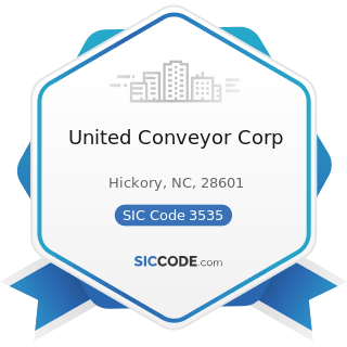 United Conveyor Corp - SIC Code 3535 - Conveyors and Conveying Equipment