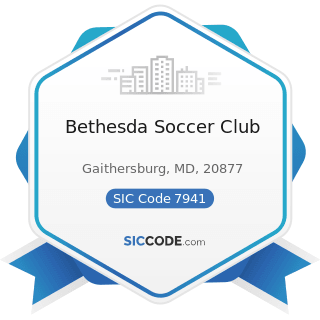 Bethesda Soccer Club - SIC Code 7941 - Professional Sports Clubs and Promoters