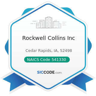 Rockwell Collins Inc - NAICS Code 541330 - Engineering Services