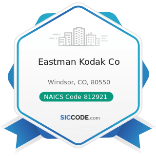Eastman Kodak Co - NAICS Code 812921 - Photofinishing Laboratories (except One-Hour)
