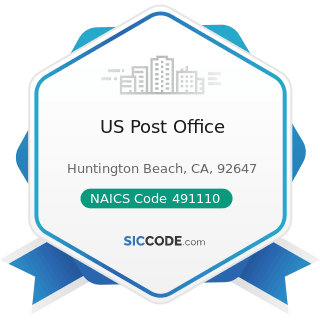 US Post Office - NAICS Code 491110 - Postal Service