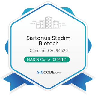 Sartorius Stedim Biotech - NAICS Code 339112 - Surgical and Medical Instrument Manufacturing