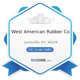 West American Rubber Co - SIC Code 5085 - Industrial Supplies