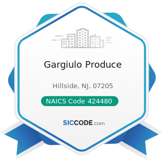 Gargiulo Produce - NAICS Code 424480 - Fresh Fruit and Vegetable Merchant Wholesalers