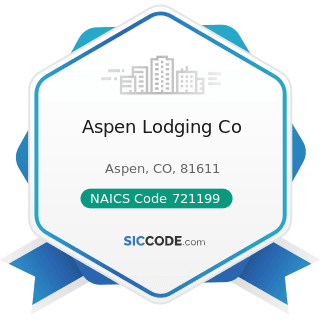 Aspen Lodging Co - NAICS Code 721199 - All Other Traveler Accommodation