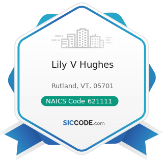 Lily V Hughes - NAICS Code 621111 - Offices of Physicians (except Mental Health Specialists)