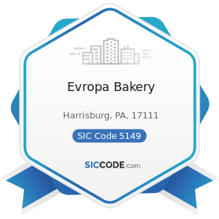 Evropa Bakery - SIC Code 5149 - Groceries and Related Products, Not Elsewhere Classified