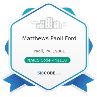 Matthews Paoli Ford - NAICS Code 441110 - New Car Dealers