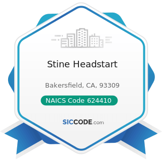 Stine Headstart - NAICS Code 624410 - Child Care Services