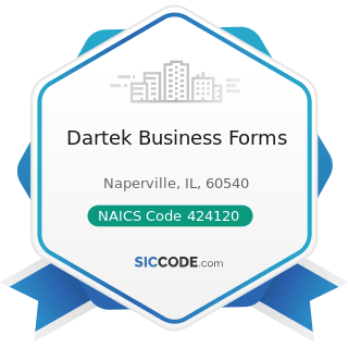 Dartek Business Forms - NAICS Code 424120 - Stationery and Office Supplies Merchant Wholesalers