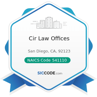 Cir Law Offices - NAICS Code 541110 - Offices of Lawyers