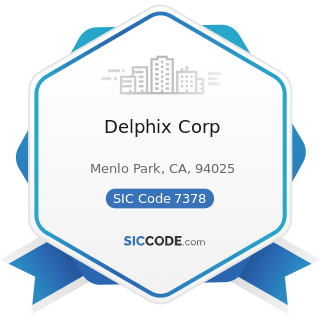 Delphix Corp - SIC Code 7378 - Computer Maintenance and Repair