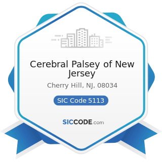 Cerebral Palsey of New Jersey - SIC Code 5113 - Industrial and Personal Service Paper
