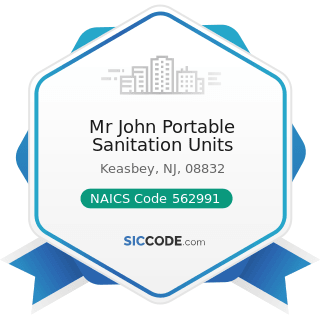 Mr John Portable Sanitation Units - NAICS Code 562991 - Septic Tank and Related Services