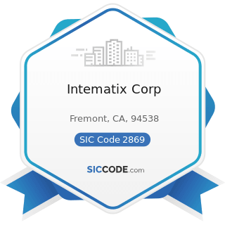 Intematix Corp - SIC Code 2869 - Industrial Organic Chemicals, Not Elsewhere Classified