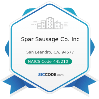Spar Sausage Co. Inc - NAICS Code 445210 - Meat Markets