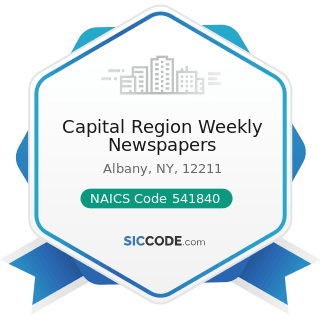 Capital Region Weekly Newspapers - NAICS Code 541840 - Media Representatives