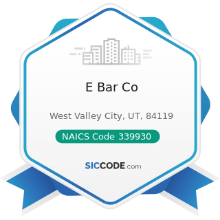 E Bar Co - NAICS Code 339930 - Doll, Toy, and Game Manufacturing