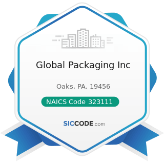 Global Packaging Inc - NAICS Code 323111 - Commercial Printing (except Screen and Books)