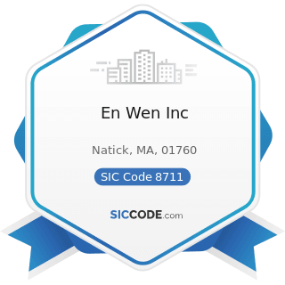 En Wen Inc - SIC Code 8711 - Engineering Services