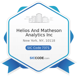Helios And Matheson Analytics Inc - SIC Code 7371 - Computer Programming Services
