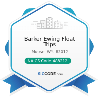Barker Ewing Float Trips - NAICS Code 483212 - Inland Water Passenger Transportation