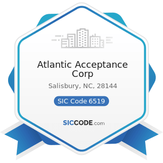 Atlantic Acceptance Corp - SIC Code 6519 - Lessors of Real Property, Not Elsewhere Classified