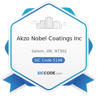 Akzo Nobel Coatings Inc - SIC Code 5198 - Paints, Varnishes, and Supplies
