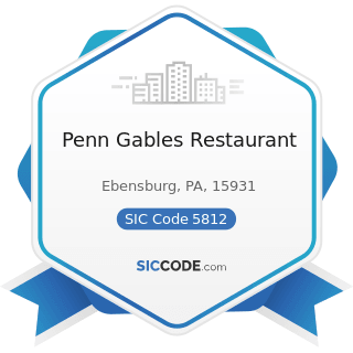 Penn Gables Restaurant - SIC Code 5812 - Eating Places