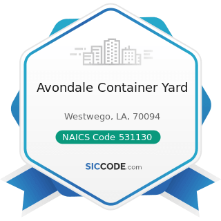 Avondale Container Yard - NAICS Code 531130 - Lessors of Miniwarehouses and Self-Storage Units
