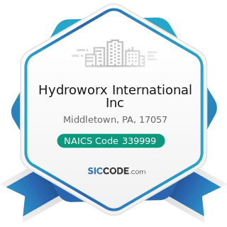 Hydroworx International Inc - NAICS Code 339999 - All Other Miscellaneous Manufacturing