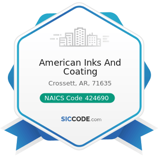 American Inks And Coating - NAICS Code 424690 - Other Chemical and Allied Products Merchant...