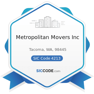 Metropolitan Movers Inc - SIC Code 4213 - Trucking, except Local