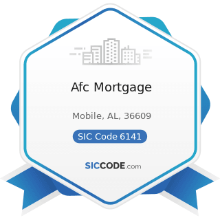 Afc Mortgage - SIC Code 6141 - Personal Credit Institutions