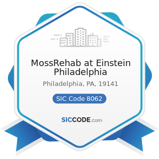 MossRehab at Einstein Philadelphia - SIC Code 8062 - General Medical and Surgical Hospitals