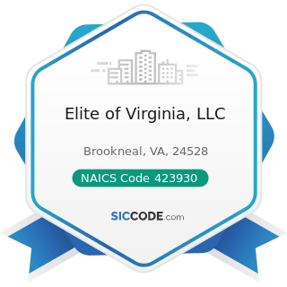 Elite of Virginia, LLC - NAICS Code 423930 - Recyclable Material Merchant Wholesalers
