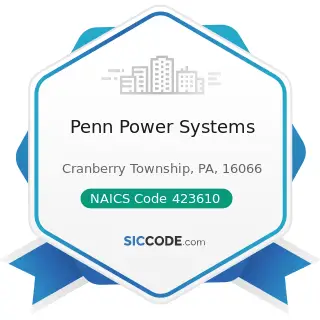 Penn Power Systems - NAICS Code 423610 - Electrical Apparatus and Equipment, Wiring Supplies,...