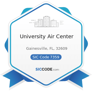 University Air Center - SIC Code 7359 - Equipment Rental and Leasing, Not Elsewhere Classified