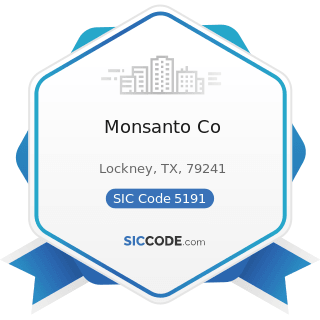 Monsanto Co - SIC Code 5191 - Farm Supplies