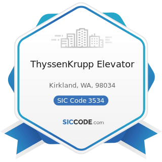 ThyssenKrupp Elevator - SIC Code 3534 - Elevators and Moving Stairways