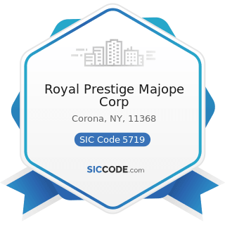 Royal Prestige Majope Corp - SIC Code 5719 - Miscellaneous Home Furnishings Stores