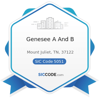 Genesee A And B - SIC Code 5051 - Metals Service Centers and Offices