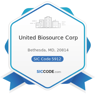 United Biosource Corp - SIC Code 5912 - Drug Stores and Proprietary Stores