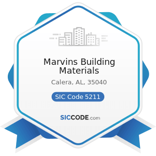 Marvins Building Materials - SIC Code 5211 - Lumber and other Building Materials Dealers